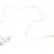 Наушники Zipper White, Mini jack (3.5 мм), вакуумные, микрофон на проводе, кабель 1.15 м